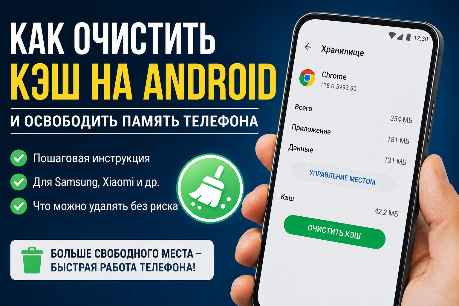 Как очистить кэш на Android: пошаговая инструкция и способы освободить память